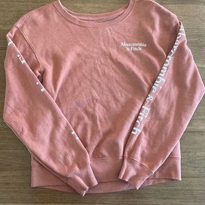 Coral Abercrombie and Fitch crew ne h sweatshirt size XS